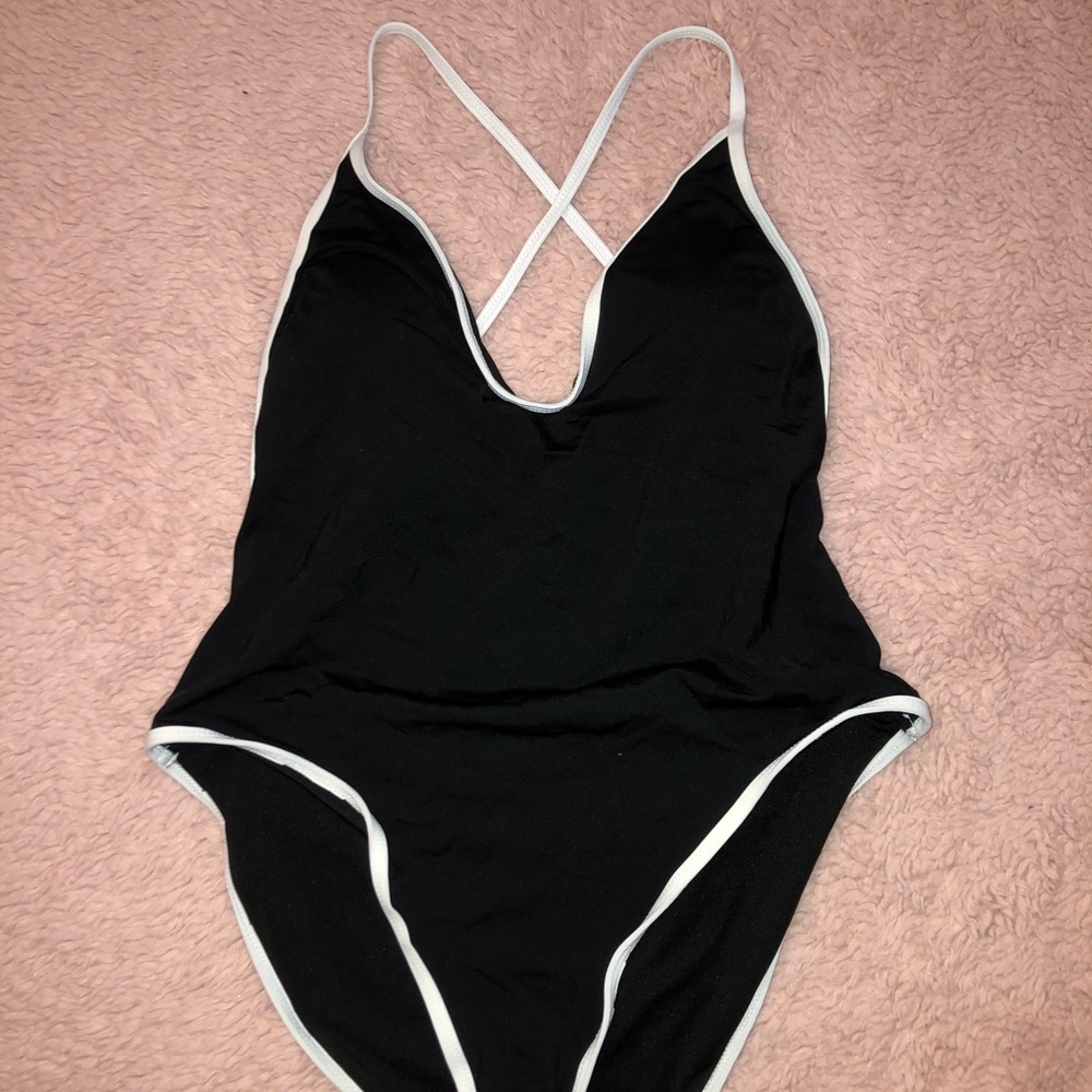 Open-back Garage One Piece Bathing Suit